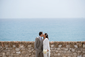 Photo des mariés à Antibes
