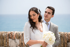 Photo des mariés à Antibes