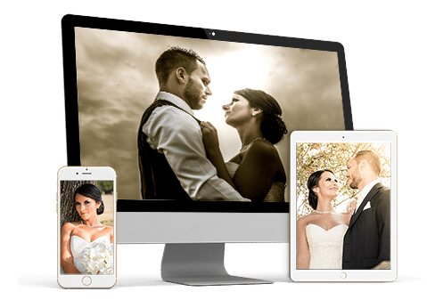 Photo de mariage sur écrans